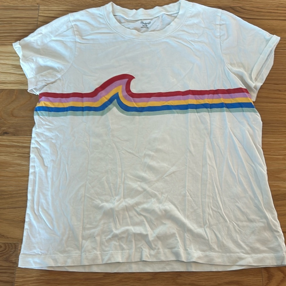 Madewell Rainbow Rip Curl T-shirt